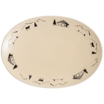 Plat ovale 24 x 17 cm - Montagne