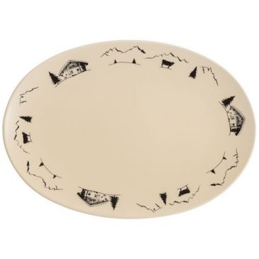 Plat ovale 29.5 x 17 cm - Montagne