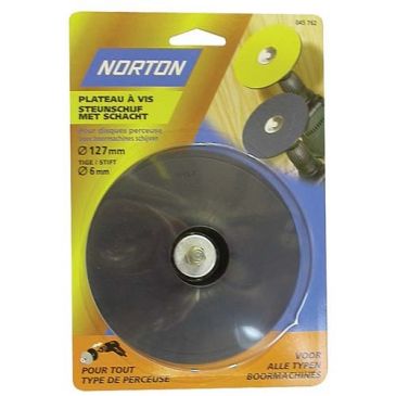Plateau disques papier & fibre tige 6 mm - D : 127x12 mm - à vis pour ponce