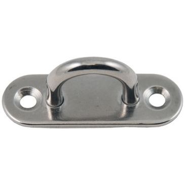Platine à œil - L : 80 mm - l : 26 mm - D20 mm - ép.8 mm - acier inoxydable