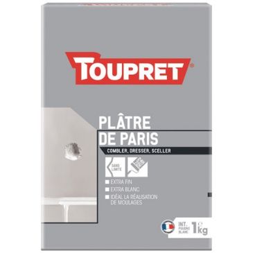 Platre de paris intérieur poudre 1kg blanc