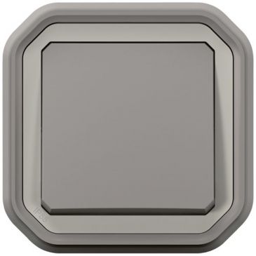 Plexo interrupteur ou va et vient encastré gris