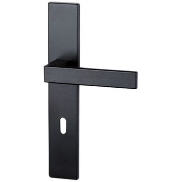 Poignée de  porte loft noir mat perçage clé