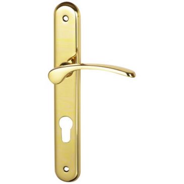 Poignée de porte soho laiton poli perçage cylindre