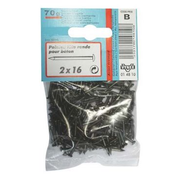 Pointe TR béton acier trempé 2.5x40  110g