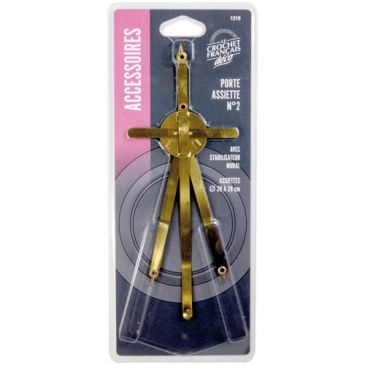 Porte assiette 3 dimension réglables - laiton - 20/28 cm 
