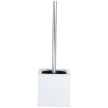 Porte brosse wc mdf et inox blanc