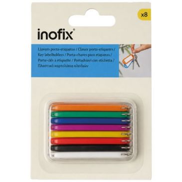 Porte étiquette assortis en blister de 8