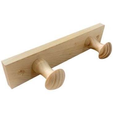 Porte-manteau - en bois - pin naturel - 2 têtes 