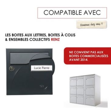 Porte nom boites aux lettres transparent