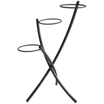 Porte plantes tube rond 3 pots anthracite