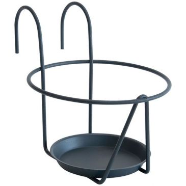 Porte pot soucoupe crochet 16-18cm anthracite