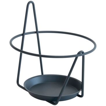 Porte pot soucoupe mural 16-18cm anthracite