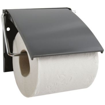 Porte rouleau - papier WC - mural - gris anthracite