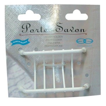 Porte savon grille fil plast.blc 72001