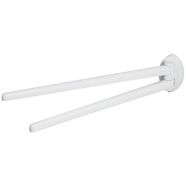 Porte serviette blanc 2 barres 44cm lemon