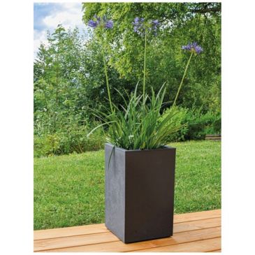 Pot carré haut Basalt up 36l 29.5x29.5x49.5cm anthracite