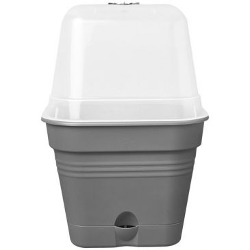 Pot de culture kit Green Basics carré 20cm living noir