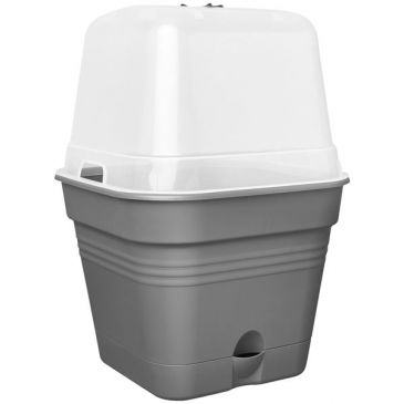 Pot de culture kit Green Basics carré 35cm living noir
