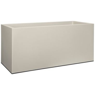 Pot Vivo mat rectangle avec roues 90cm gris chaud