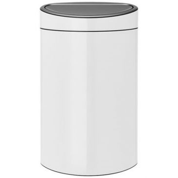 Poubelle 40 L Blanche - Touch Bin