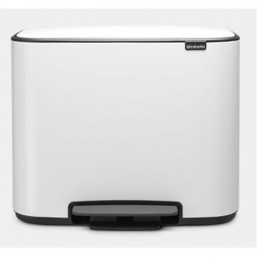 Poubelle à pédale 36 L Blanche - Bo