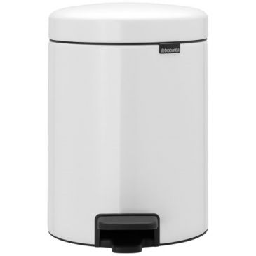 Poubelle à pédale 5 L Blanche - New Icon