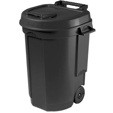 Poubelle à roulettes 110l noire