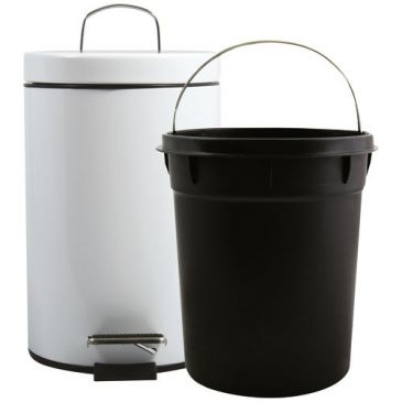Poubelle blanche 3l avec seau amovible