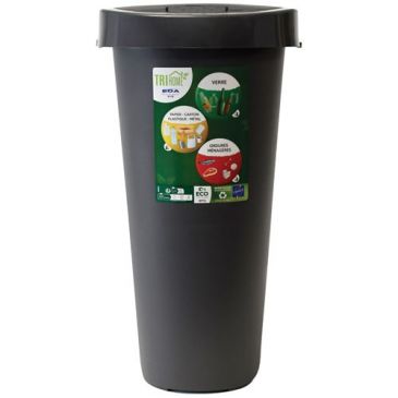 Poubelle City Push 25 L gris anthracite
