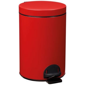 Poubelle à pédale 14 L Rouge Carmin - Élora