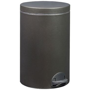 Poubelle à pédale 20 L Noir Basalte - Élora