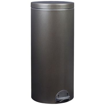 Poubelle à pédale 30 L Noir Basalte - Élora