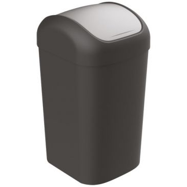 Poubelle fourre tout Balancio 25 L noir couv. gris anthraci.