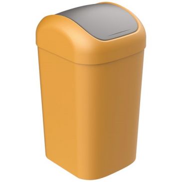 Poubelle fourre tout Balancio 50 L curcuma couv. gris anthr.