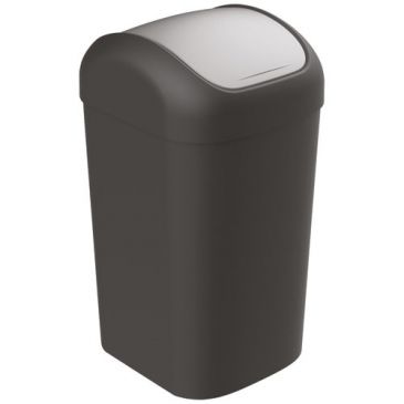 Poubelle fourre tout Balancio 50 L noir couv. gris anthraci.