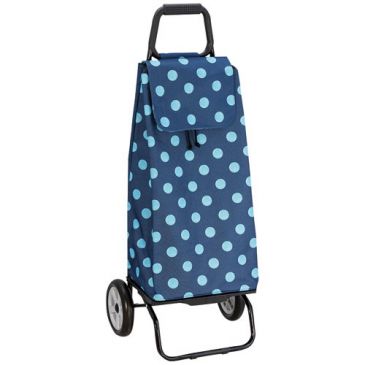 Poussette de marche 2 roues 55 litres carlux pois bleu ciel