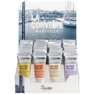 Présentoir baumes mains 4 parfums 30 ml x 24