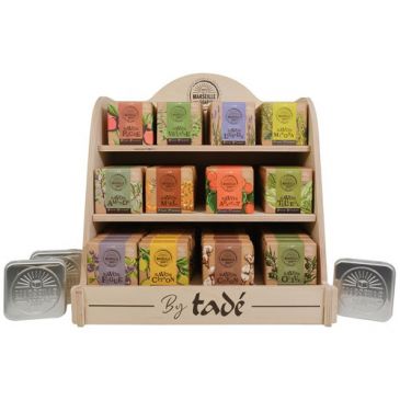 Présentoir comptoir vide savon de Marseille