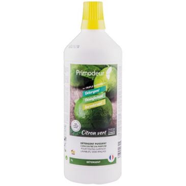 Primodeur 3D Nettoyant Désinfectant Surodorant 1 litre Parfum Citron Vert