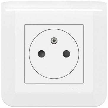prise 2p+t surface cpl griffe blanc