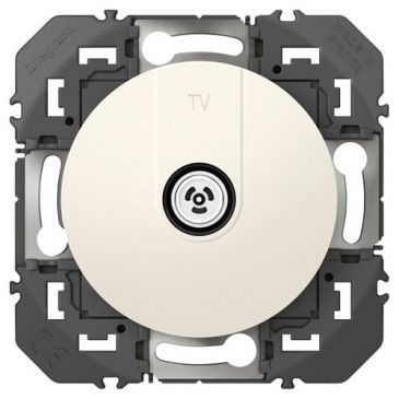 Prise TV simple blanc Dooxie composable