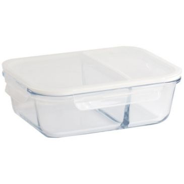 Boîte de conservation rectangulaire 1,45 L / 2 compartiments