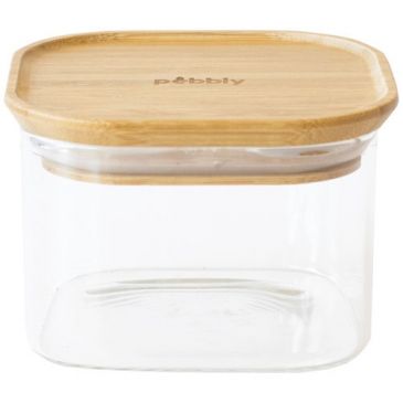 Pot de conservation carré 0,5 L - Bambou