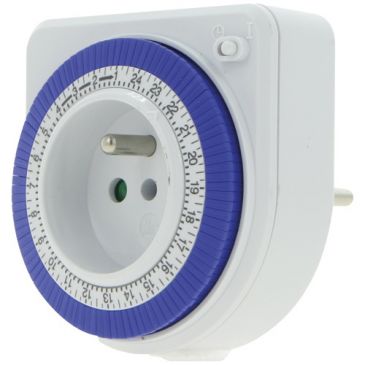 Programmateur mécanique  journalier 15 mn 3500 w blanc