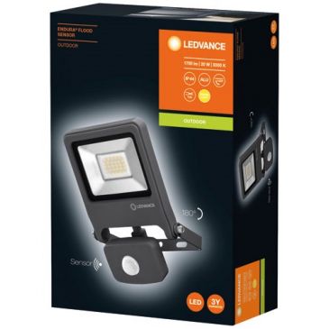 Projecteur endura flood 20w 1600lm 3000k gris foncé