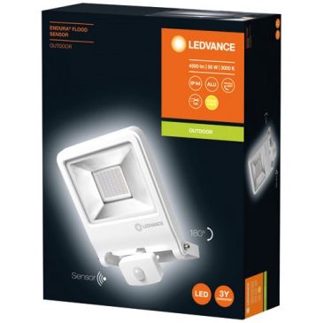 Projecteur endura flood 50w 4500lm 3000k blanc