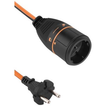 Prolongateur jardin 16A  Electralock 20 m 2x1.5 mm² orange /noir