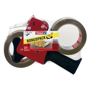 Dérouleur + 2 rouleaux de ruban adhésif - 66 m x 50 mm