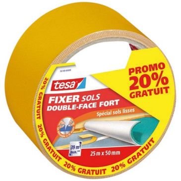 Promo fixation sols double face fort 25mx50mm dont 20% gr.